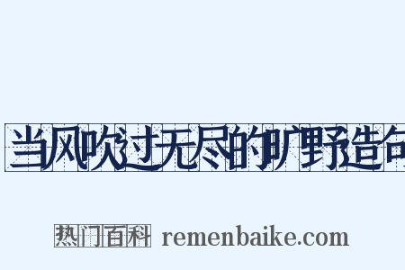 当风吹过无尽的旷野造句是什么意思的图片